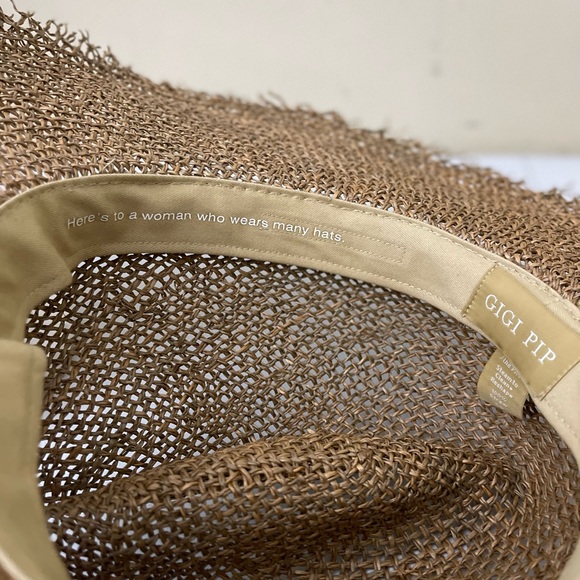 GIGI PIP Wide Brim Straw Fedora Hat in Natural Brown main image 5